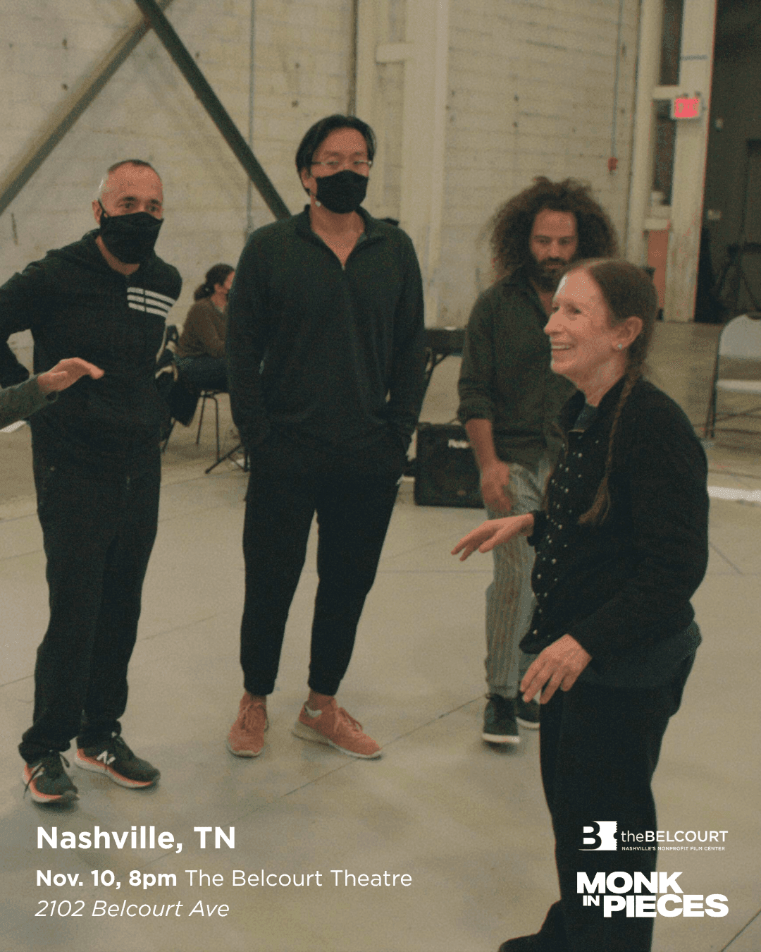 Monk in Pieces Nashville Belcourt Theatre screening announcement