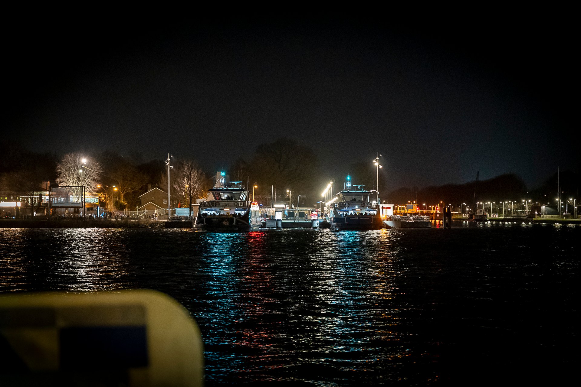 Two GVB ferries at Buiksloterweg, Amsterdam-Noord.