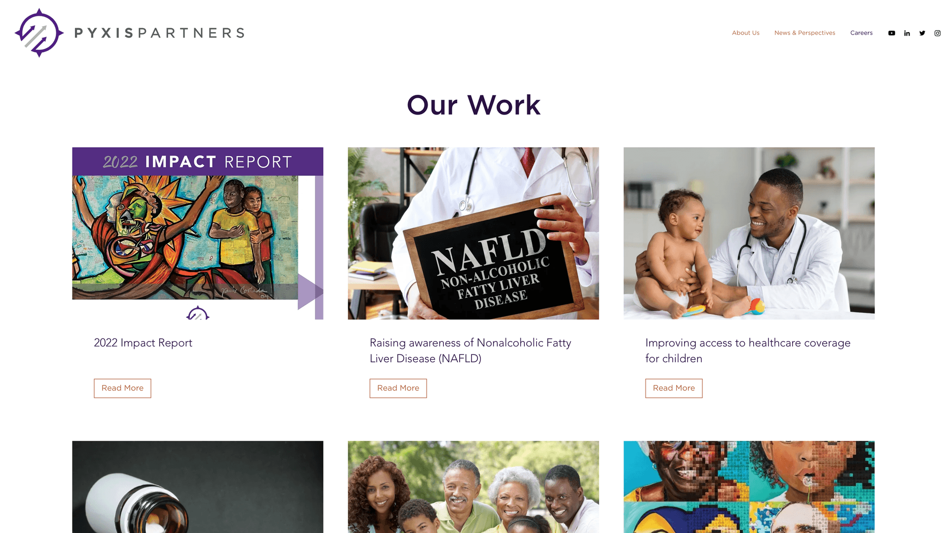 Homepage of Pyxis Partners