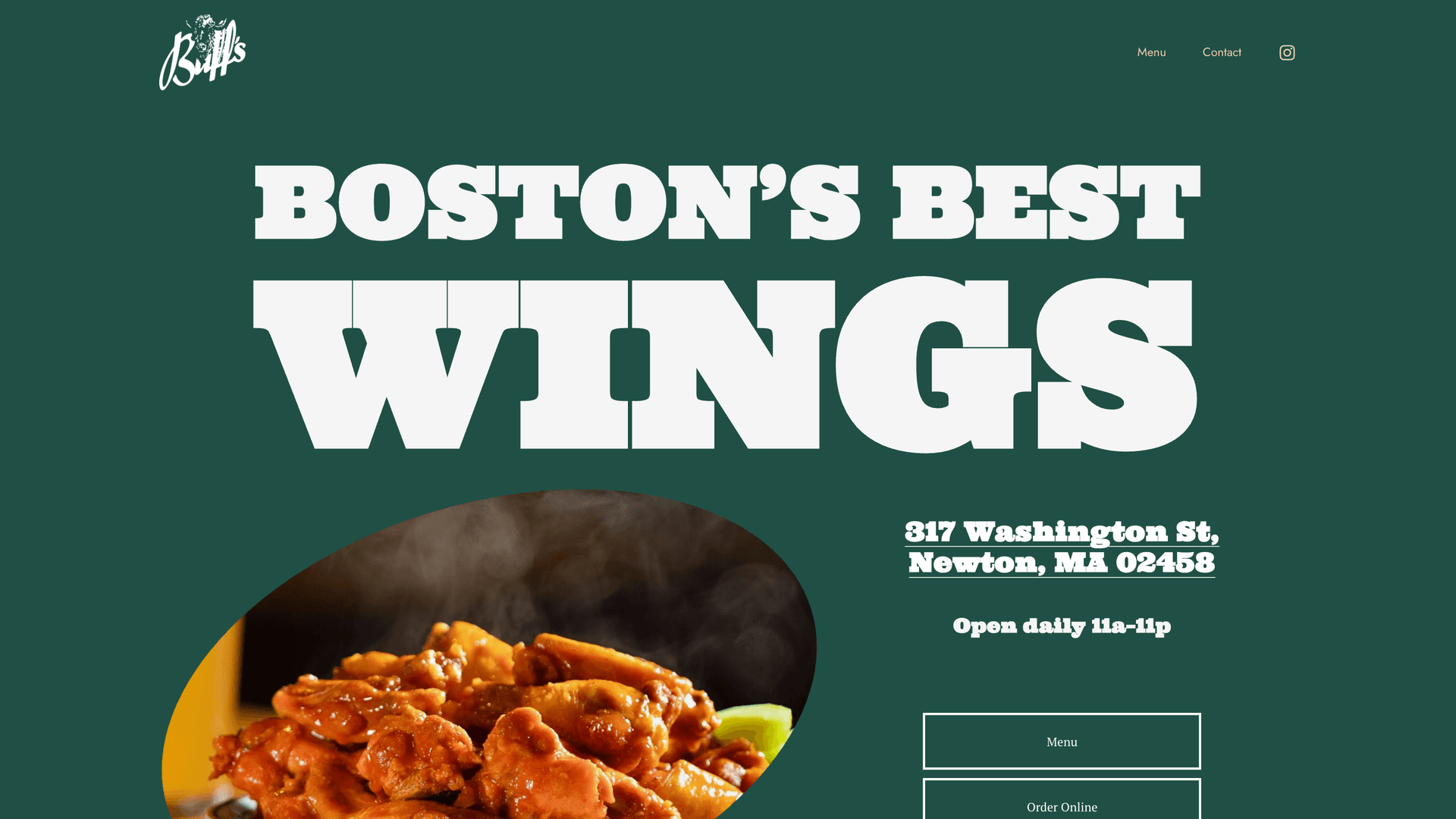 Homepage of buffspub.com