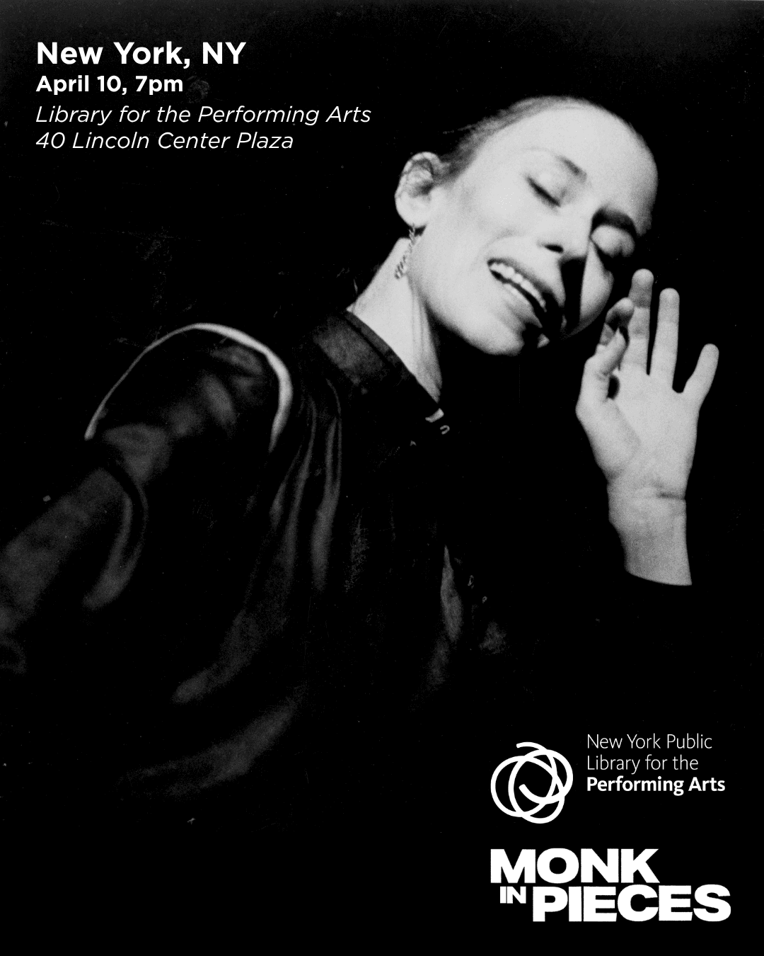 Monk in Pieces New York Public Library screening announcement