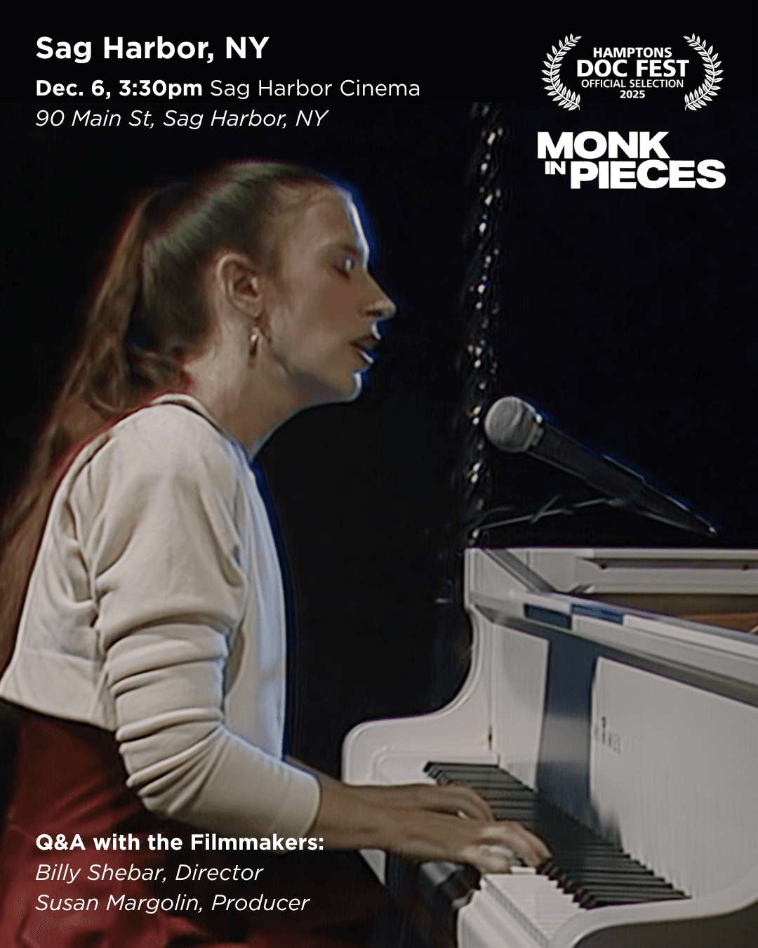 Monk in Pieces Hamptons Doc Fest screening announcement