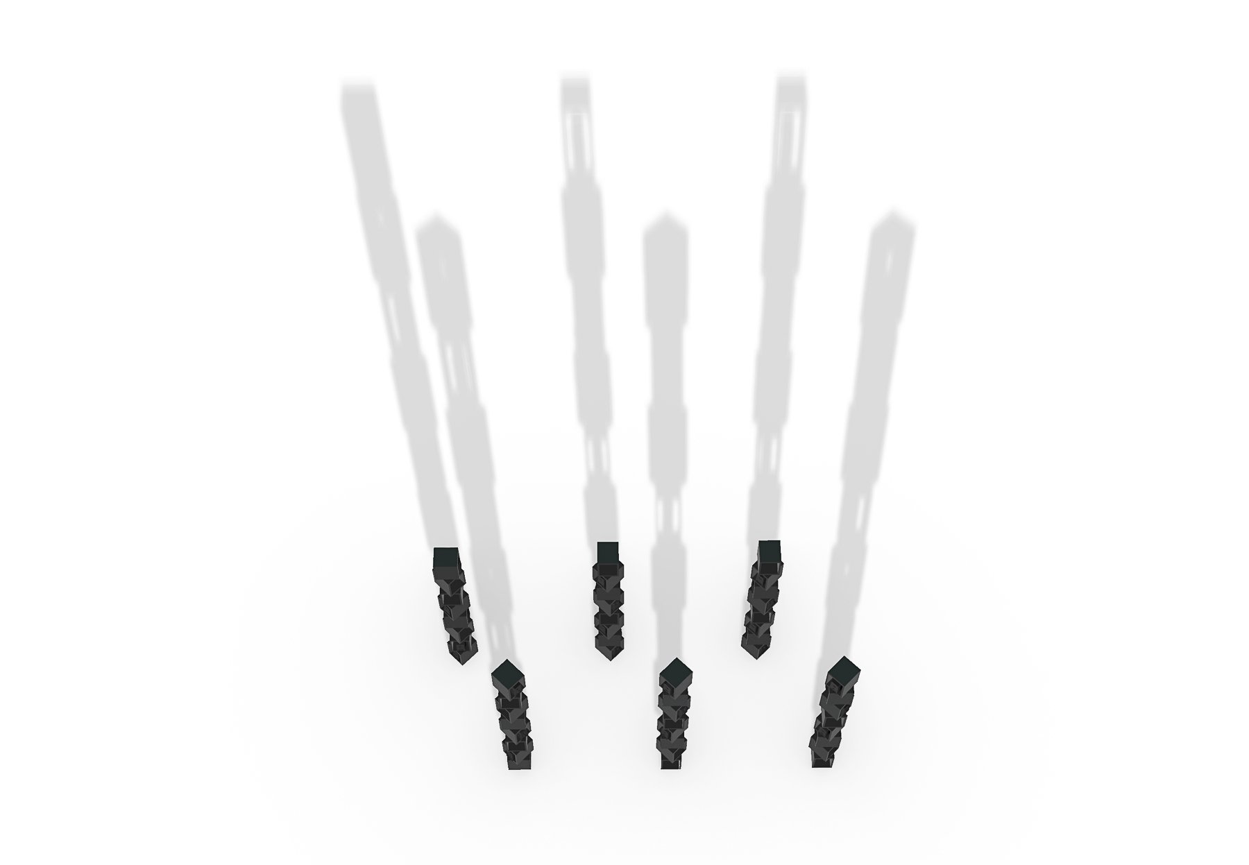 3d rendering of speaker towers, wide