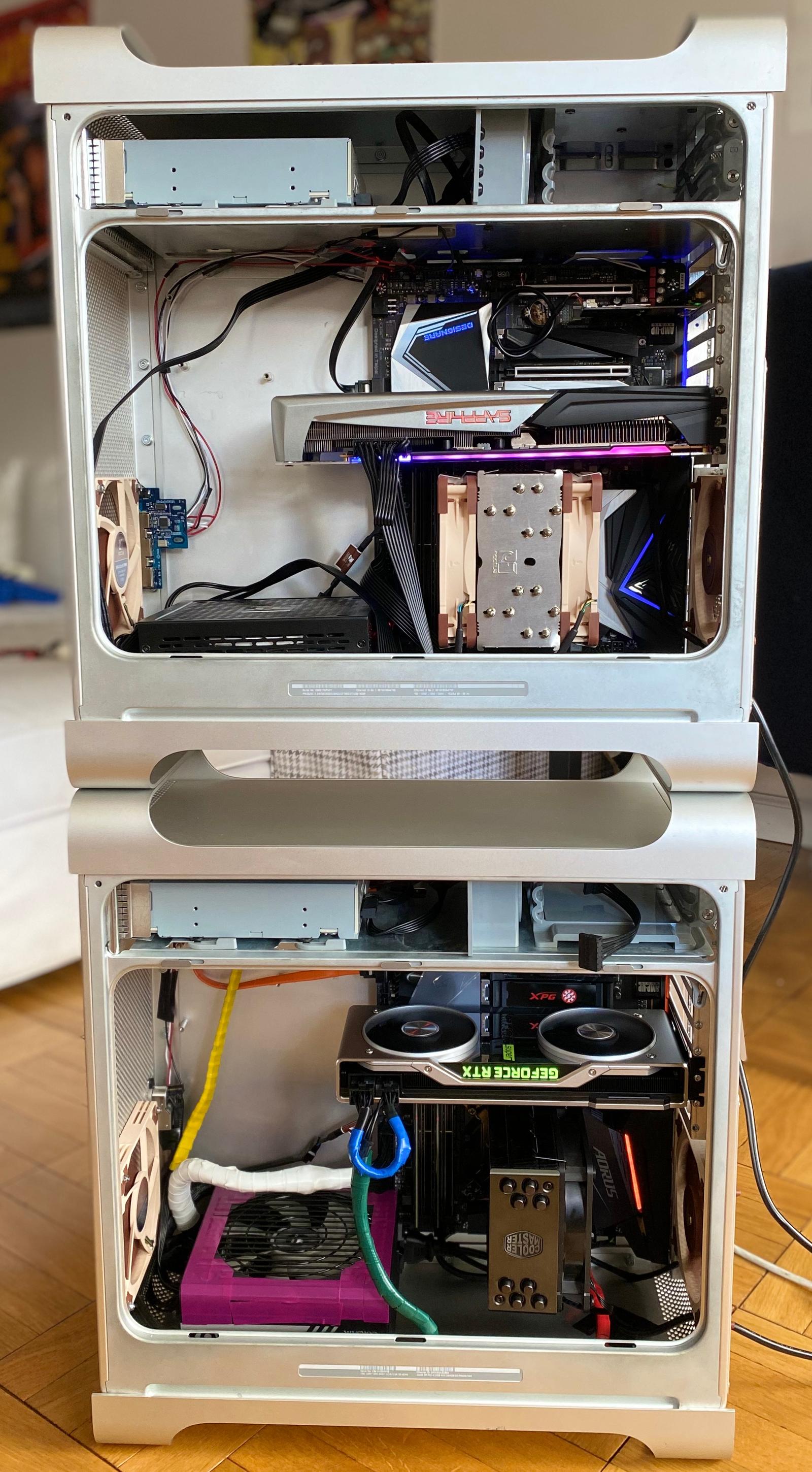 Both computers fully built.