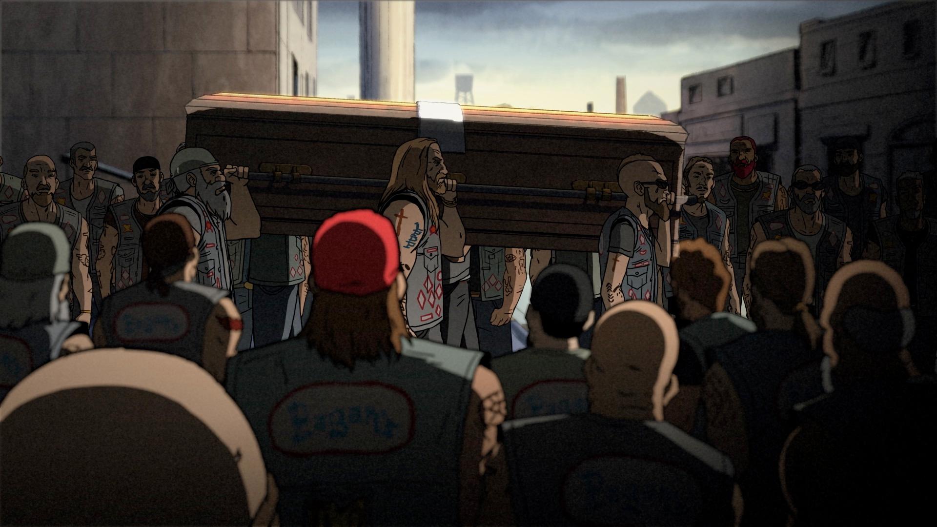 Still from Doctor's Orders showing a coffin