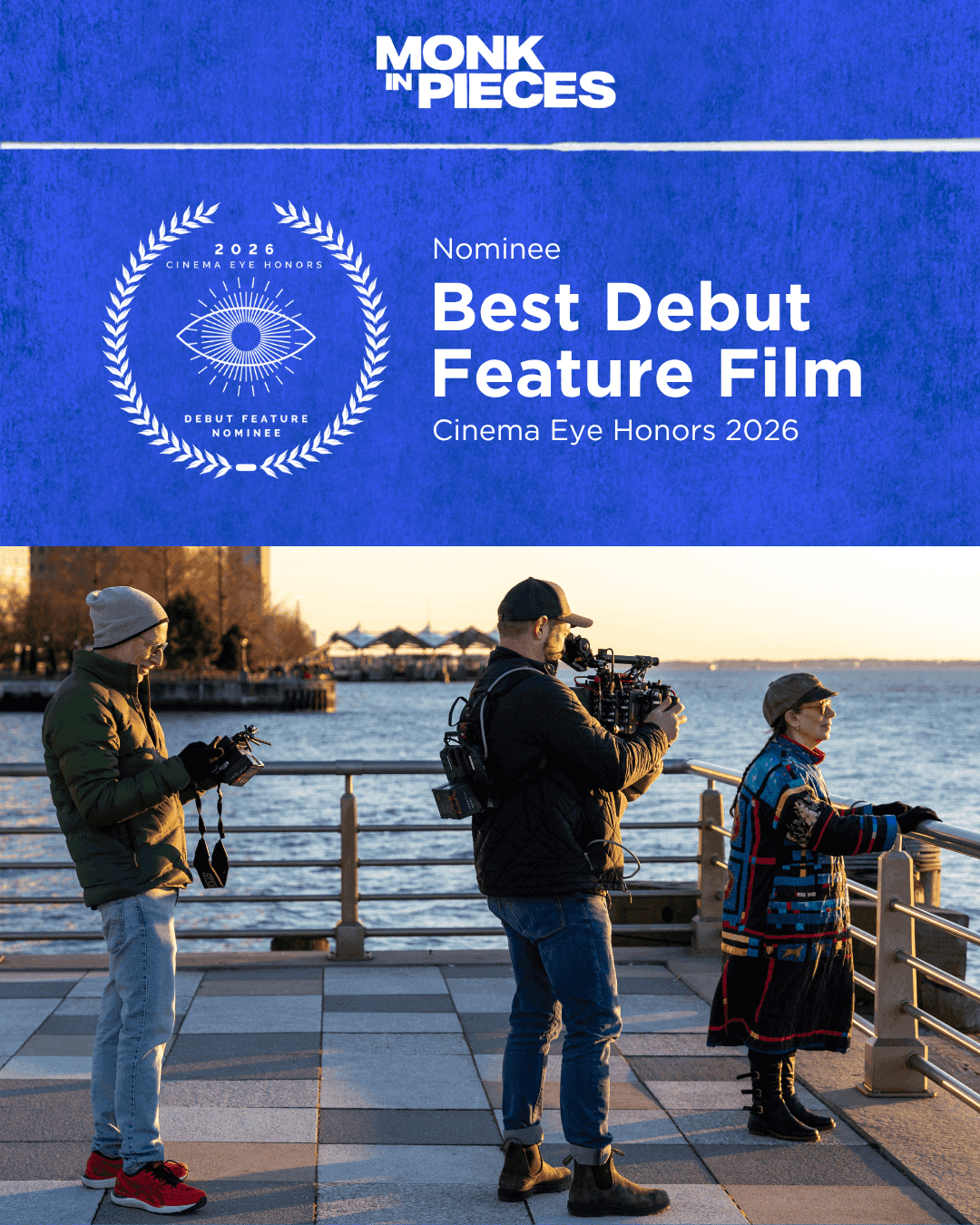 Monk in Pieces Cinema Eye Honors Best Debut Feature nomination
