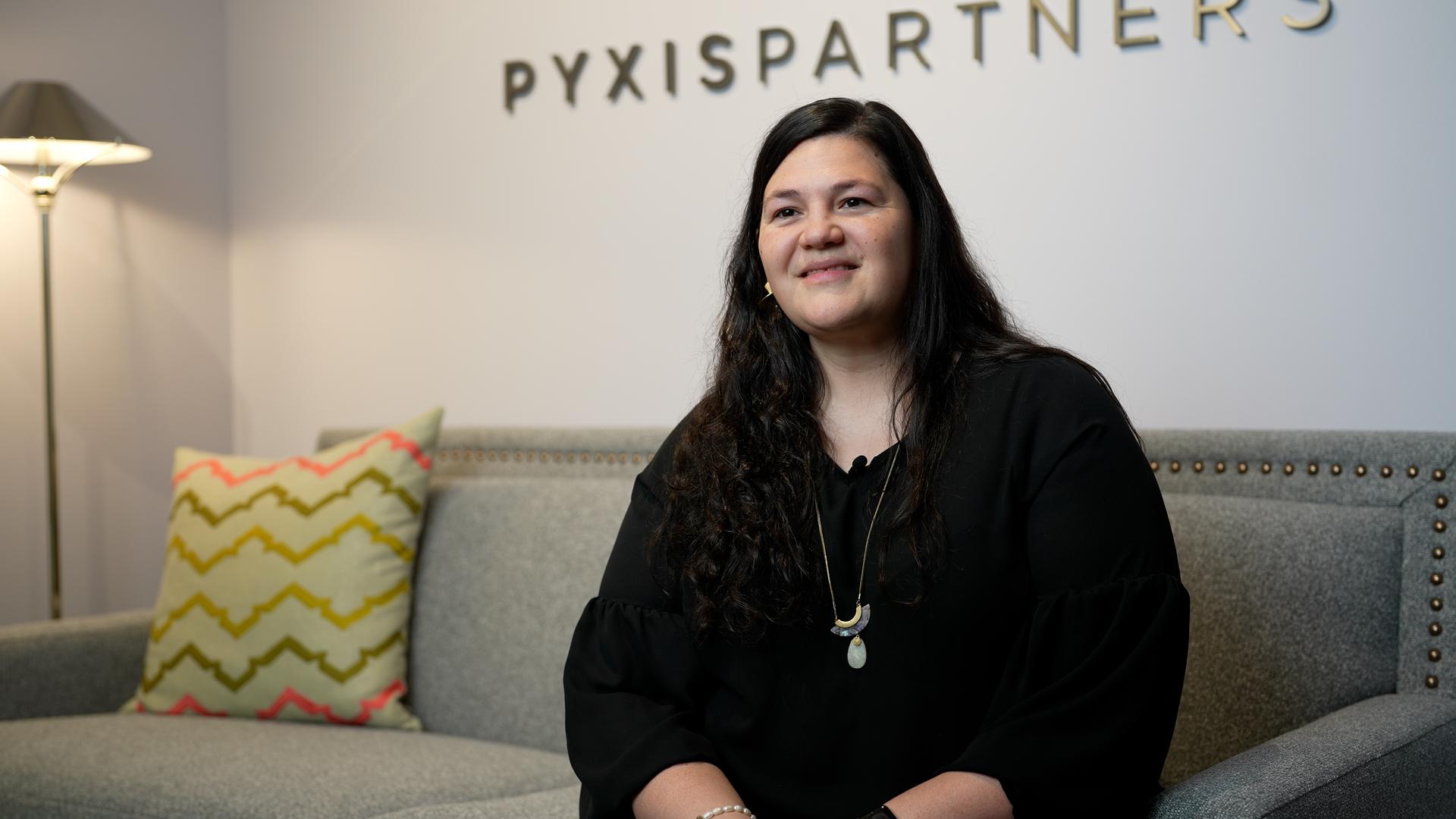 Still from Pyxis Partners interview with Monica