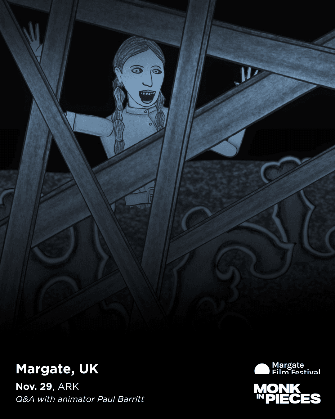 Monk in Pieces Margate Film Festival screening announcement